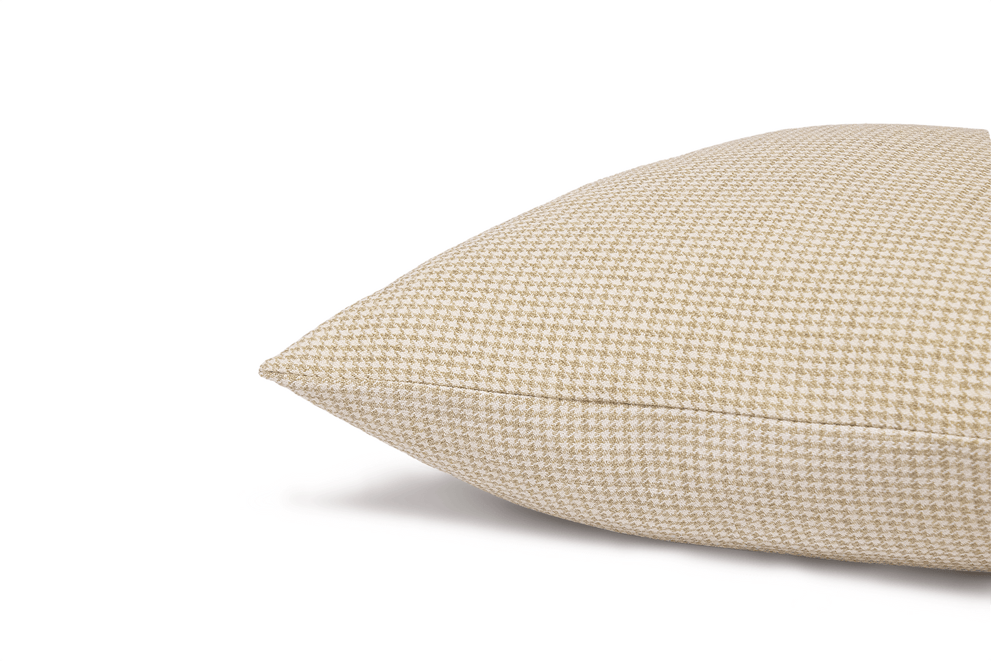 Oat Houndstooth Cushion Cover