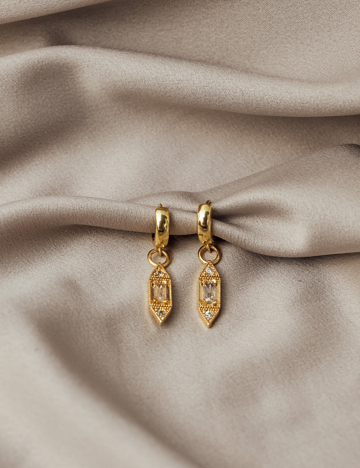 The Celeste Huggie Hoop Earrings