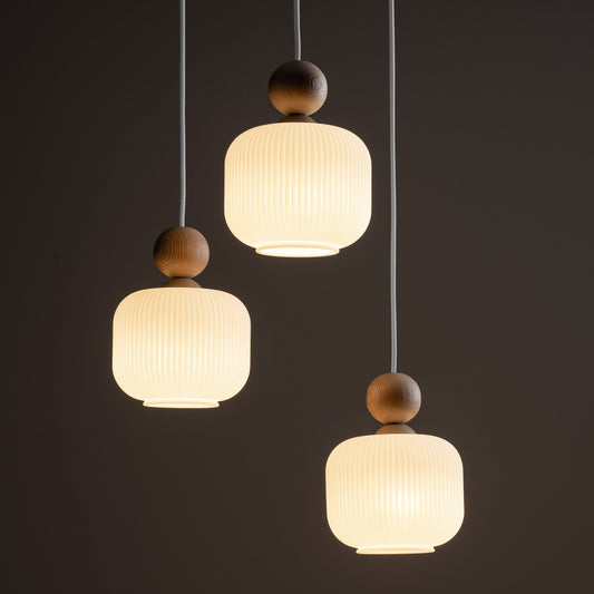 Ballo Scandinavian 3-Light Pendant Ceiling Light Fixture for Kitchen Island, Dining Room & Living Room