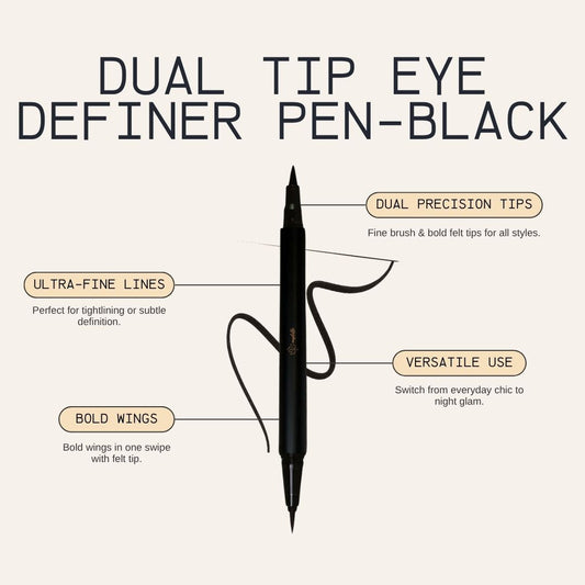 Dual Tip Eye Definer Pen - Black