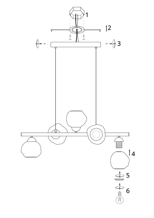 TORONTO Modern Glass Pendant Light