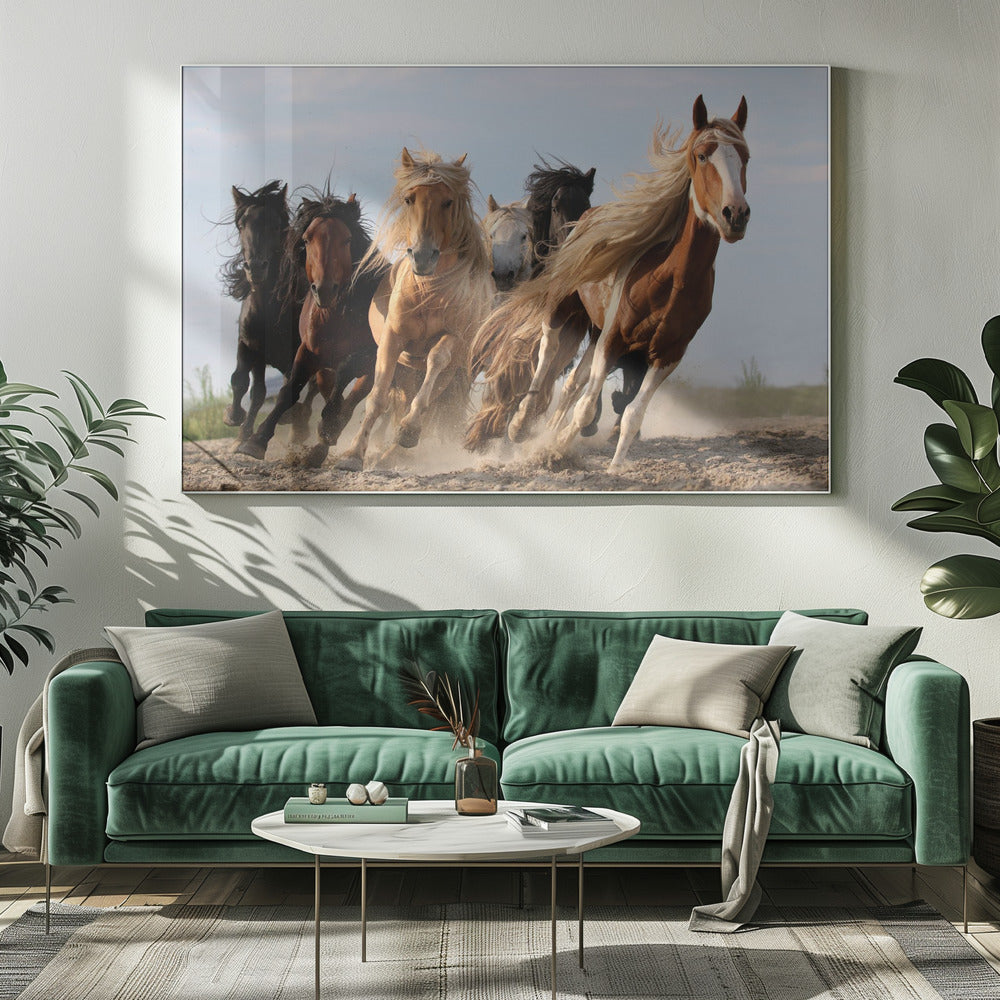 Wall art Lucky Six Horses