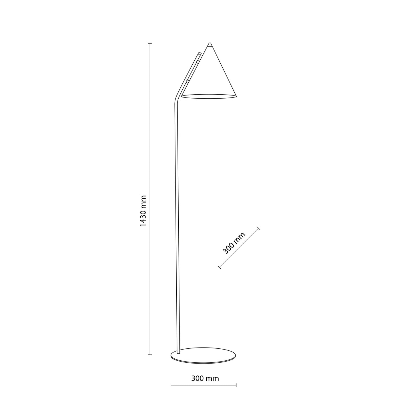 CONO Black Modern Minimalist Floor Lamp