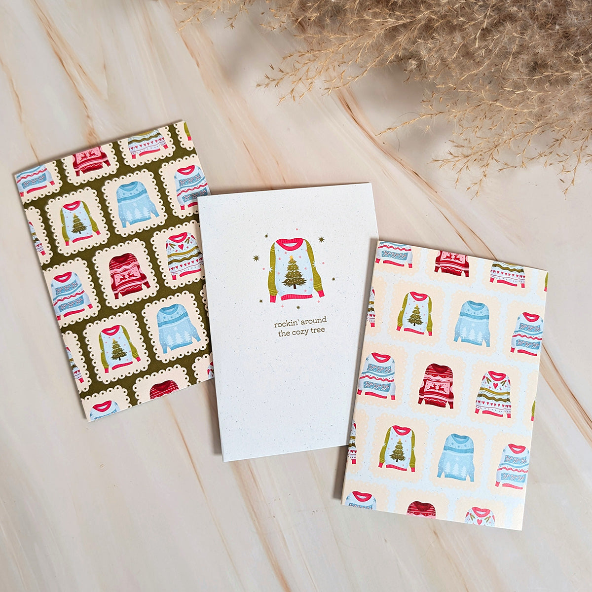 Rockin' Around the Cozy Tree Mini Holiday Card