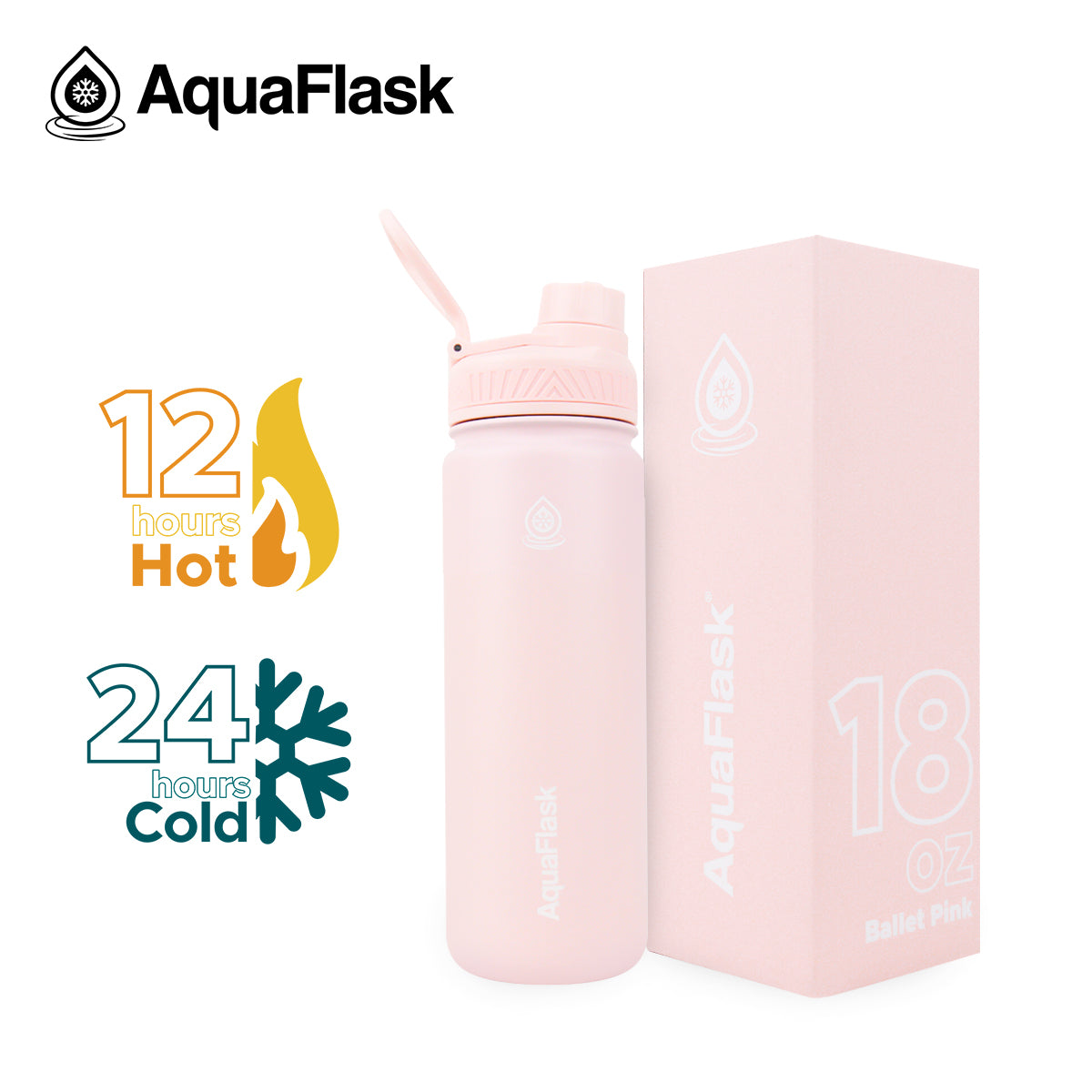 AquaFlask Original Vacuum Insulated Water Bottles 530ml (18oz)
