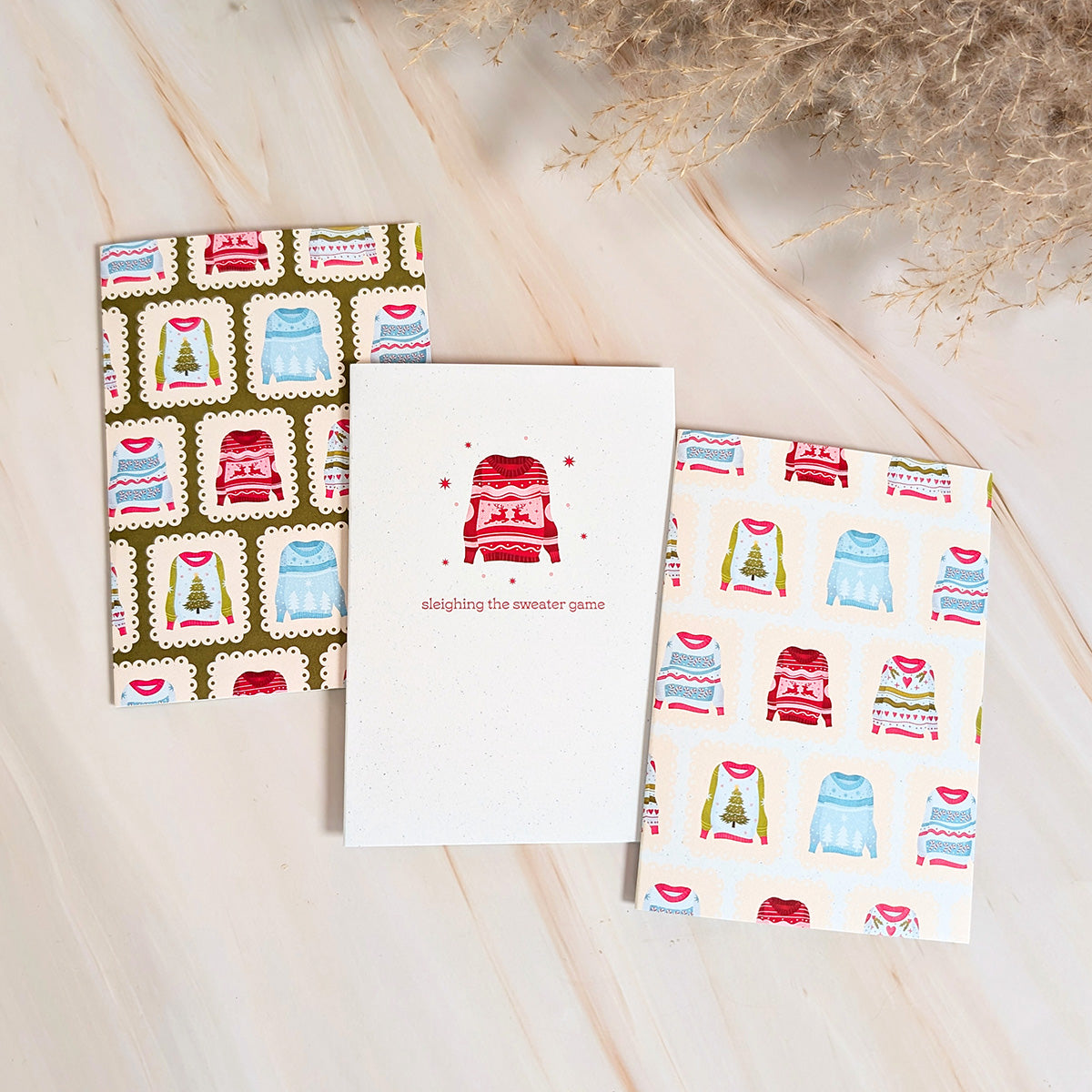 Sleighing the Sweater Game Mini Holiday Card