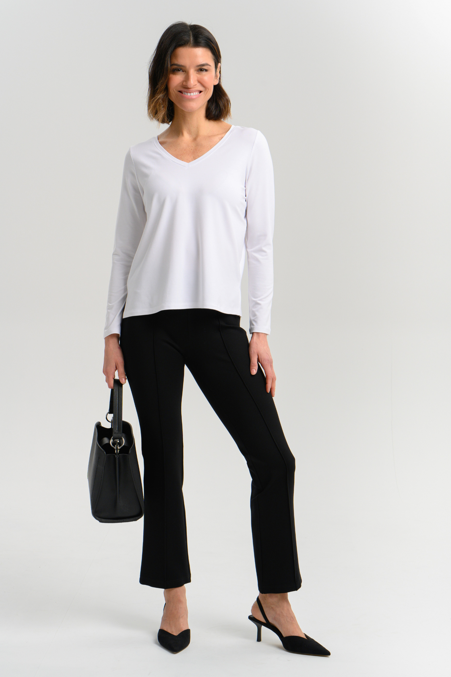 Albi Sustainable V-Neck Long Sleeve Shirt