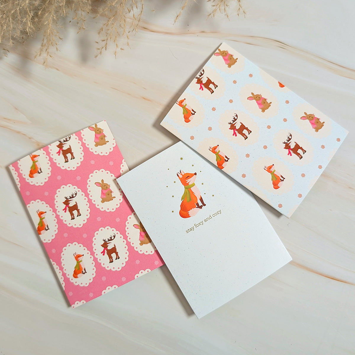 Stay Foxy and Cozy Mini Holiday Card