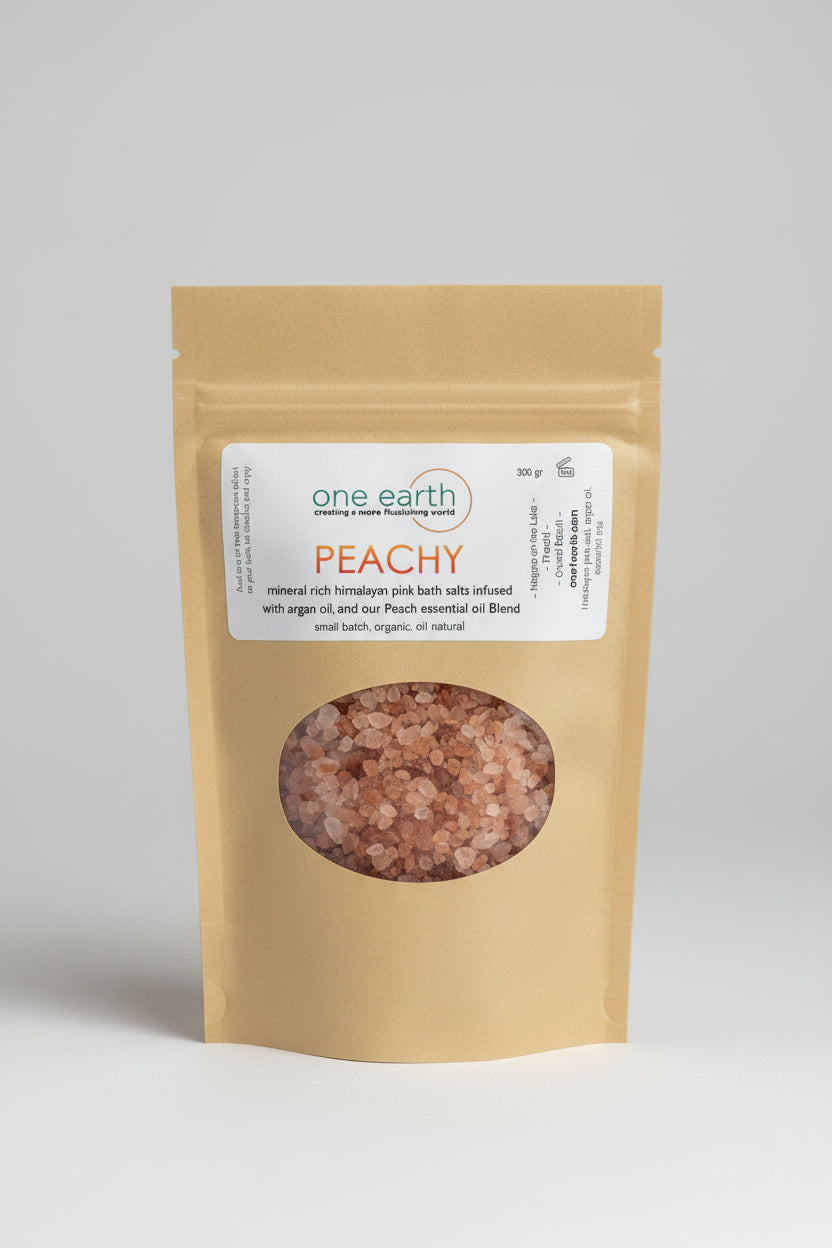 Argan Oil Bath Salt Soak - Peach + Vanilla