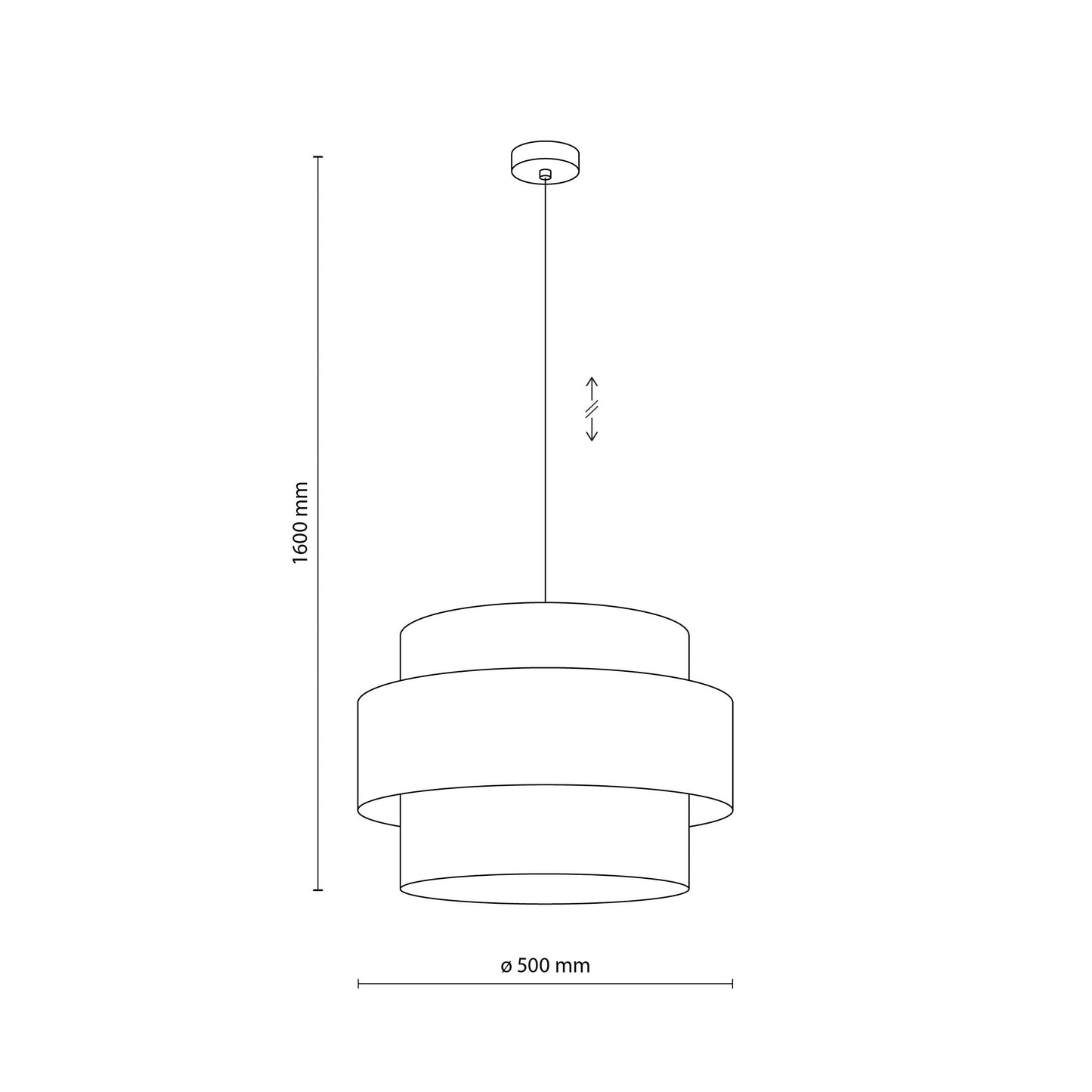 TRIO Jute Mid-Century Boho Large Pendant Light