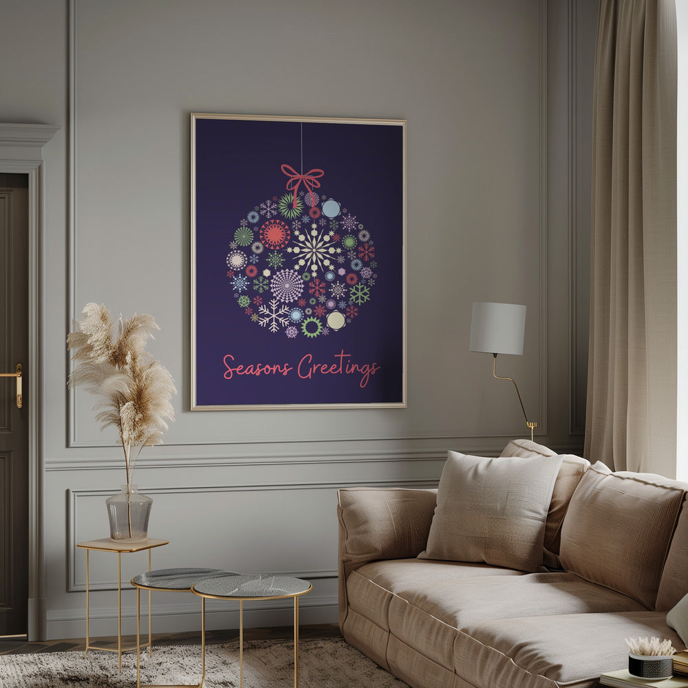Wall art Snowflake ornament Canvas Print