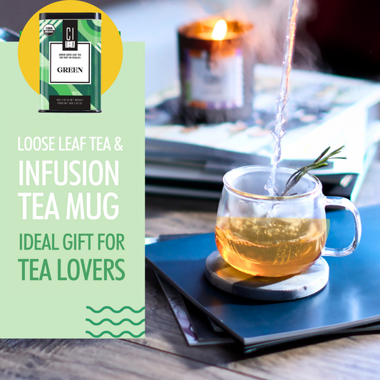Green Loose Tea & Infusion Teacup Gift Set