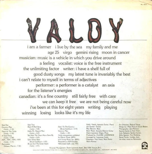 Valdy – Country Man - Original de 1972