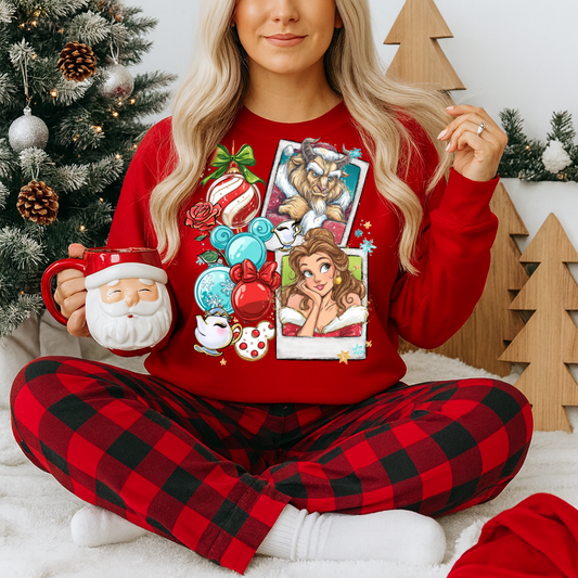 Hoody Crewneck Beauty & the Beastie Christmas Collage