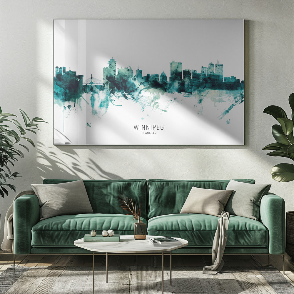 Wall art Winnipeg Canada Skyline