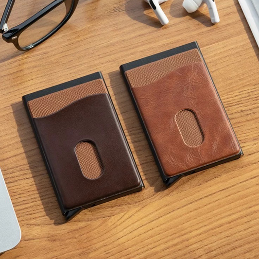 Leather Pop Up Card Holder | Leather Wallet | RFID Blocking | Minimalist Wallet