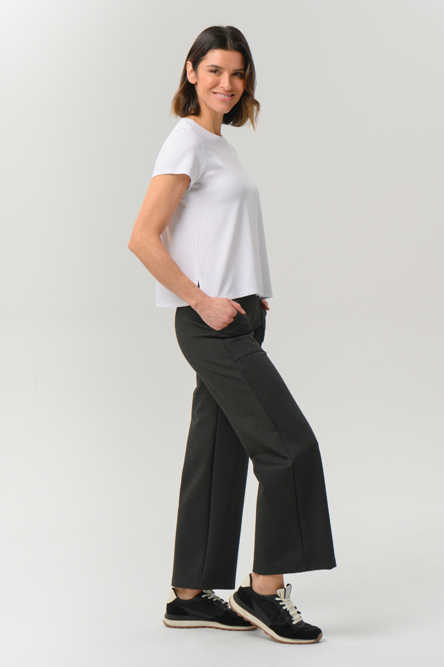 Andorra Ponte Crop Pant with Pockets