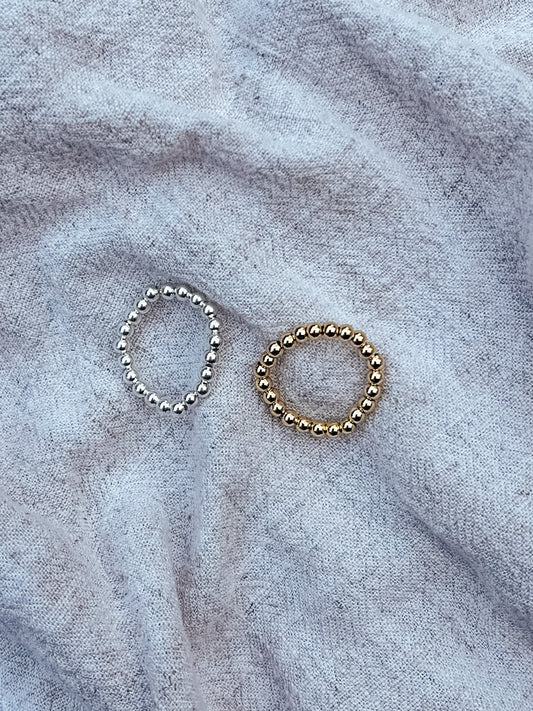 3mm Beaded Rings in 14K Gold Filled or Sterling Silver