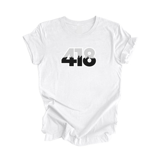 418 Quebec City Quebec Canada Area Code City Skyline Gift - Unisex T-Shirt - Inspired X