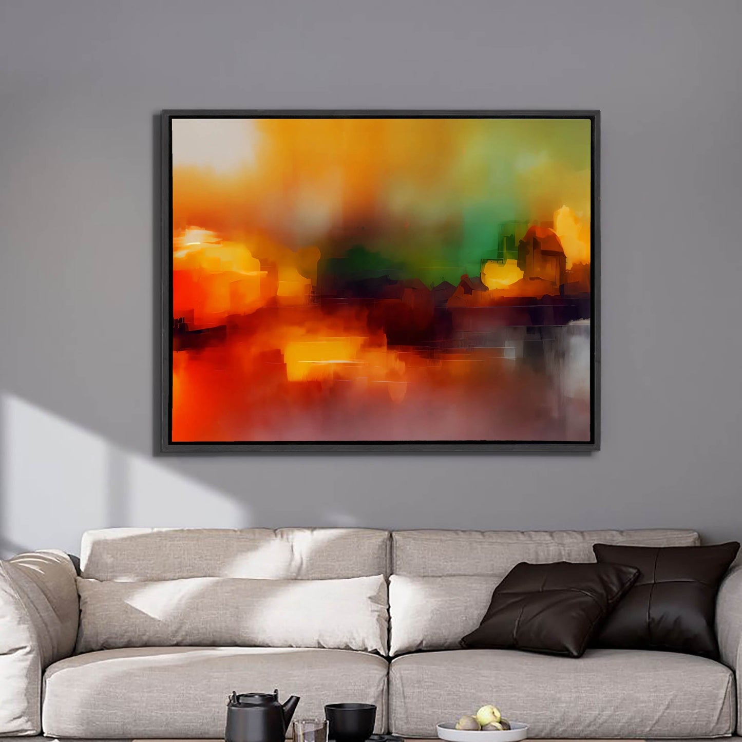 Wall Art-Blurred sunset-Canvas Printed-Artwork Decor