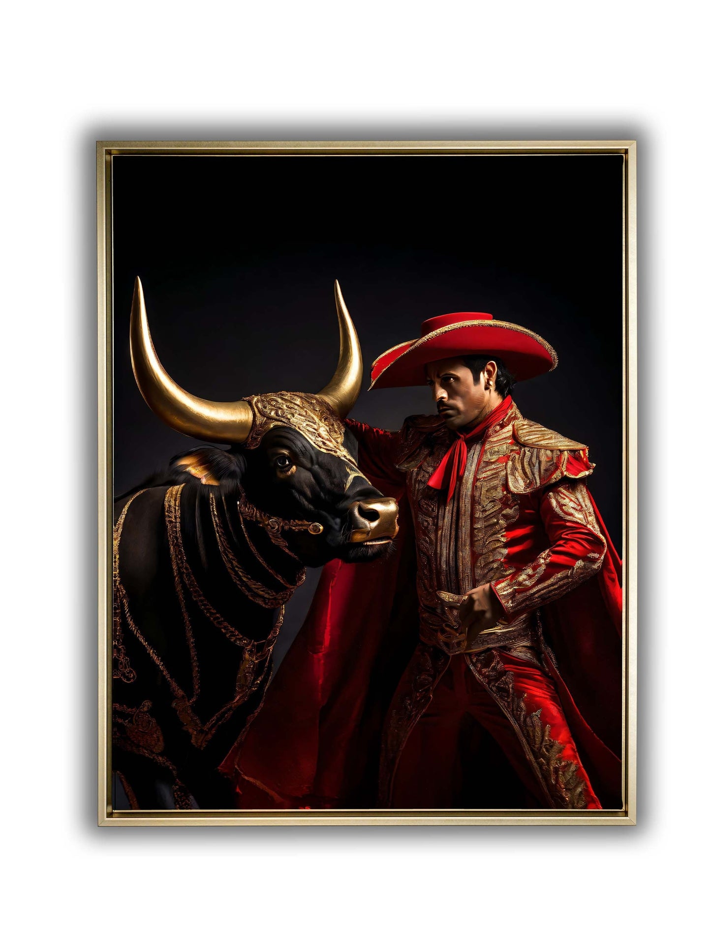Wall Art Bullfighter 36" x 48" Fine Art Canvas