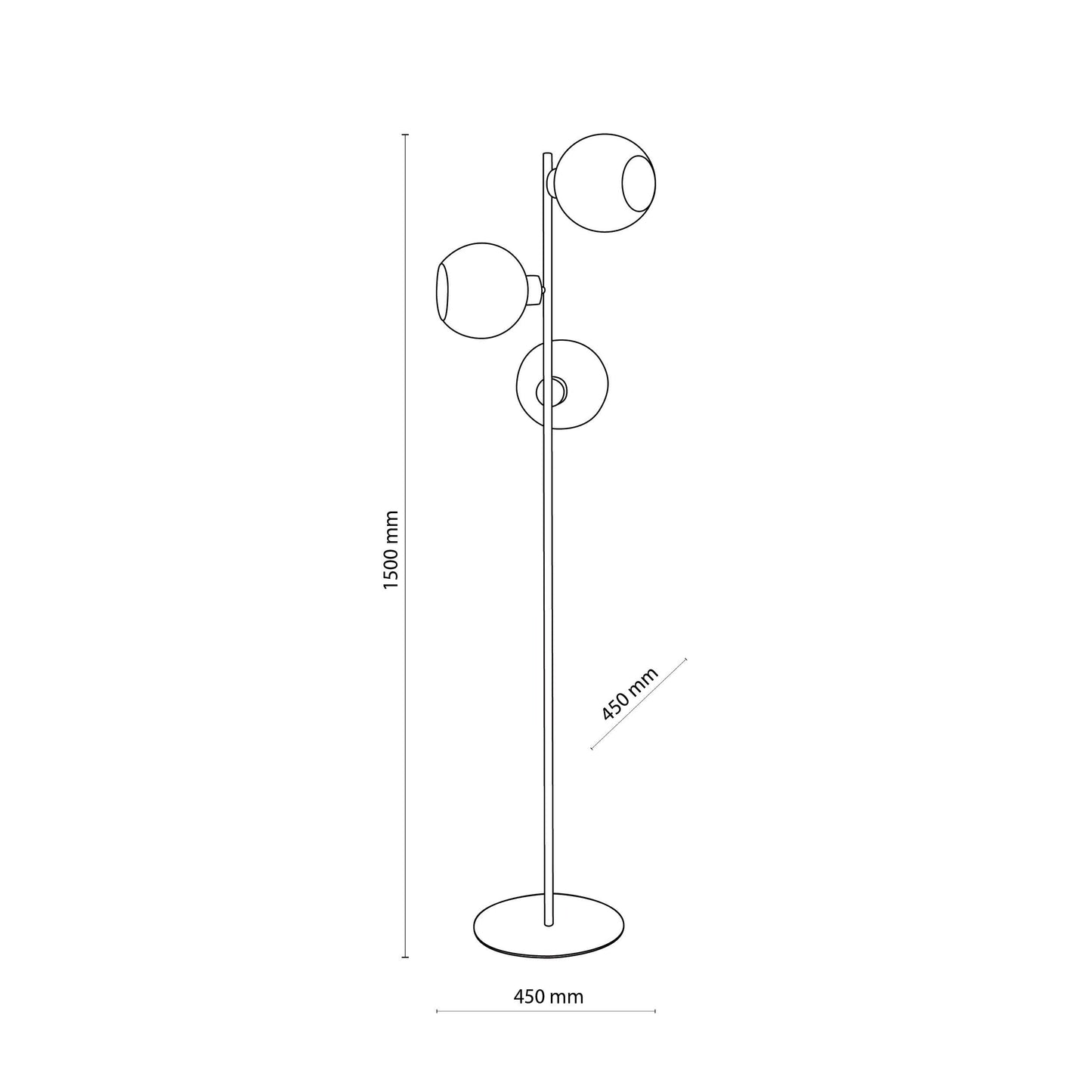 CUBUS Graphite Scandinavian Floor Lamp for Living Room, Bedroom & Office – Modern Minimalist Lighting (Clearance)