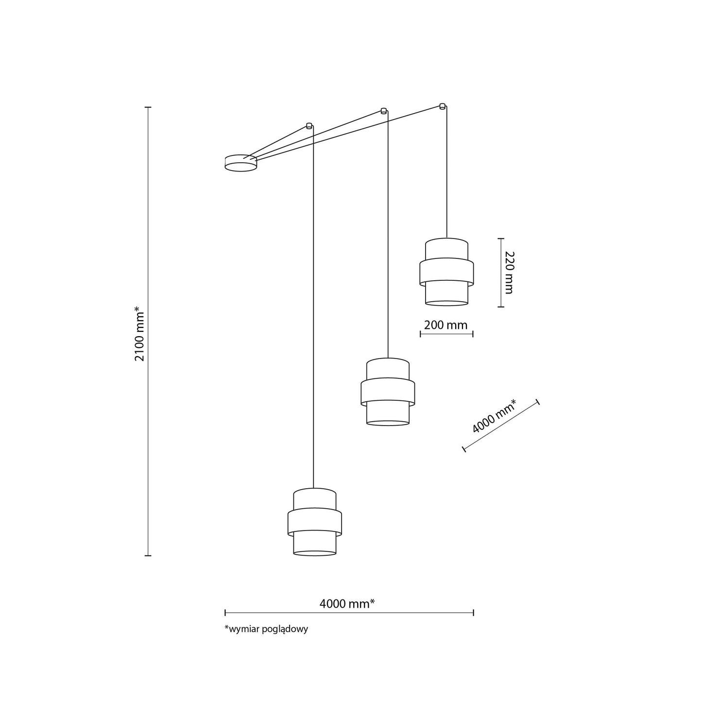 CALISTO JUTE Natural Suspension Lamp 3 (Clearance)