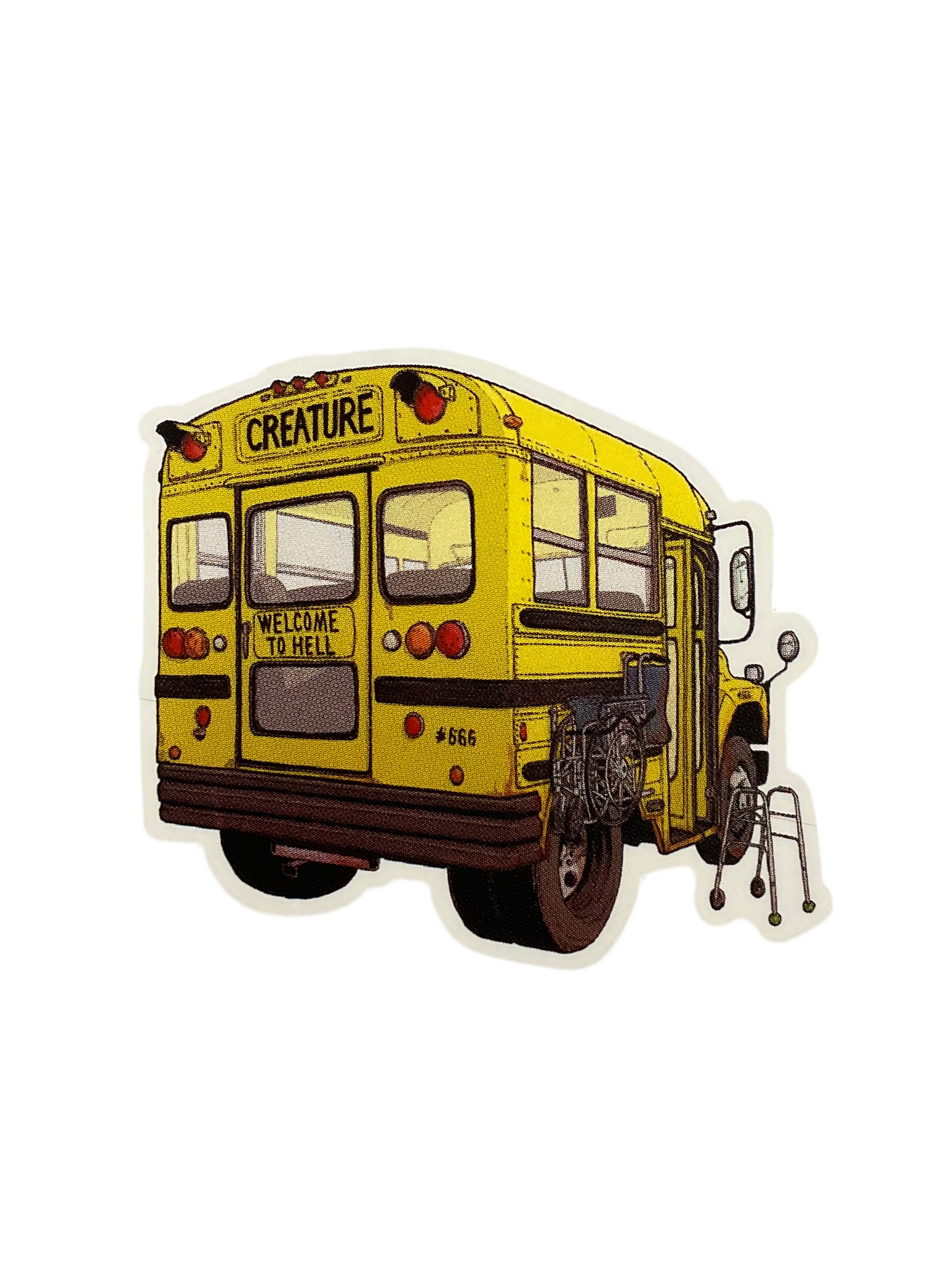 Crt Sticker 4" Maniac Bus