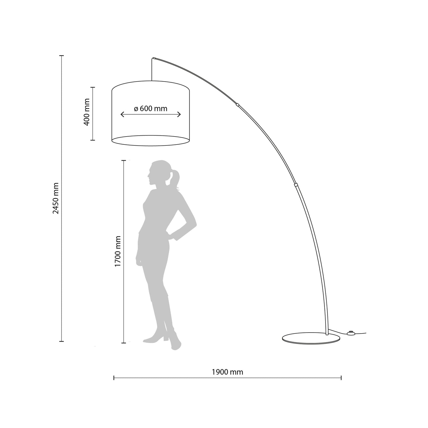 MOBY Beige Extra Large Floor Lamp