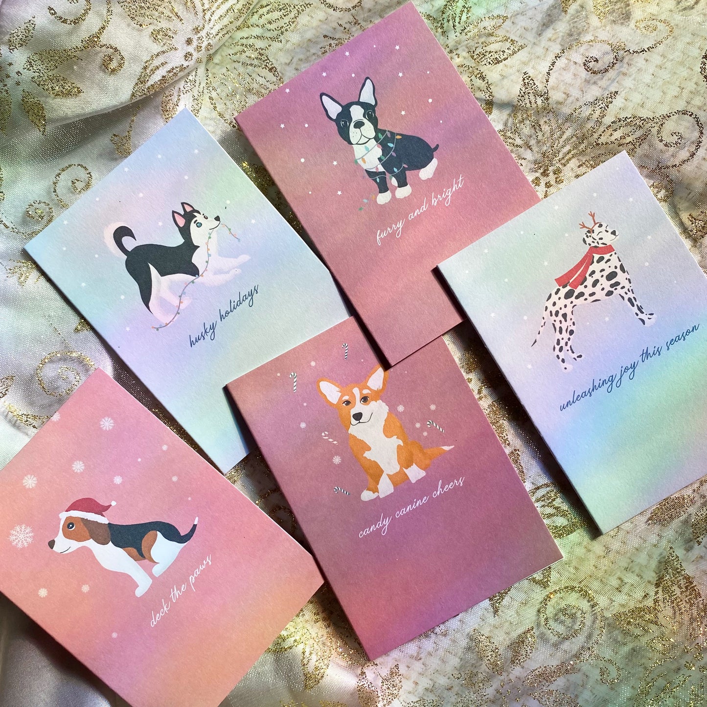 Candy Canine Dog | Corgi | Mini Greeting Card