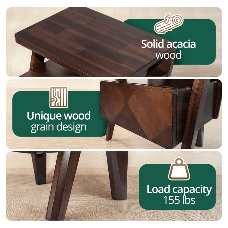 Rum Nightstand with drawer