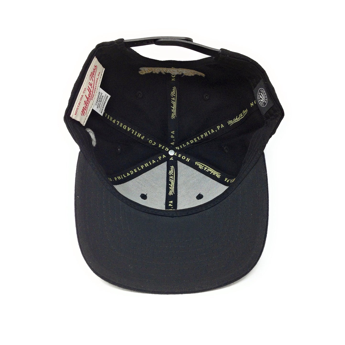 Mitchell and Ness Toronto Raptors Partial Claw Logo Red/Gold/Black Snapback Hat