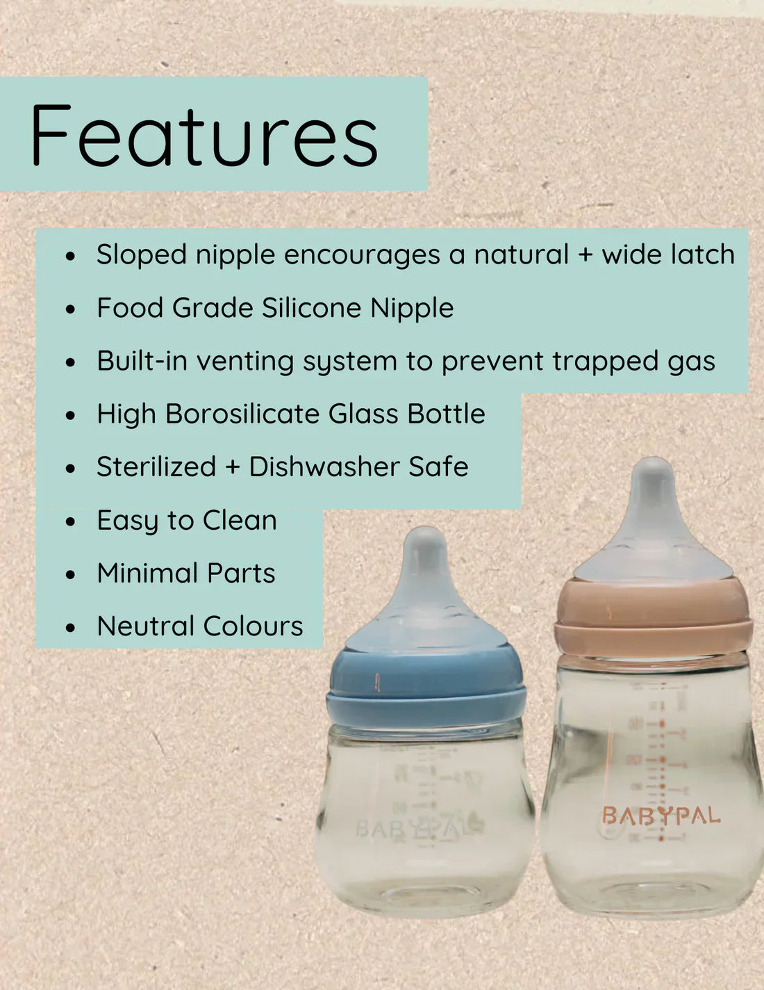 The Boob Crew Bottle - 120ml - Blue