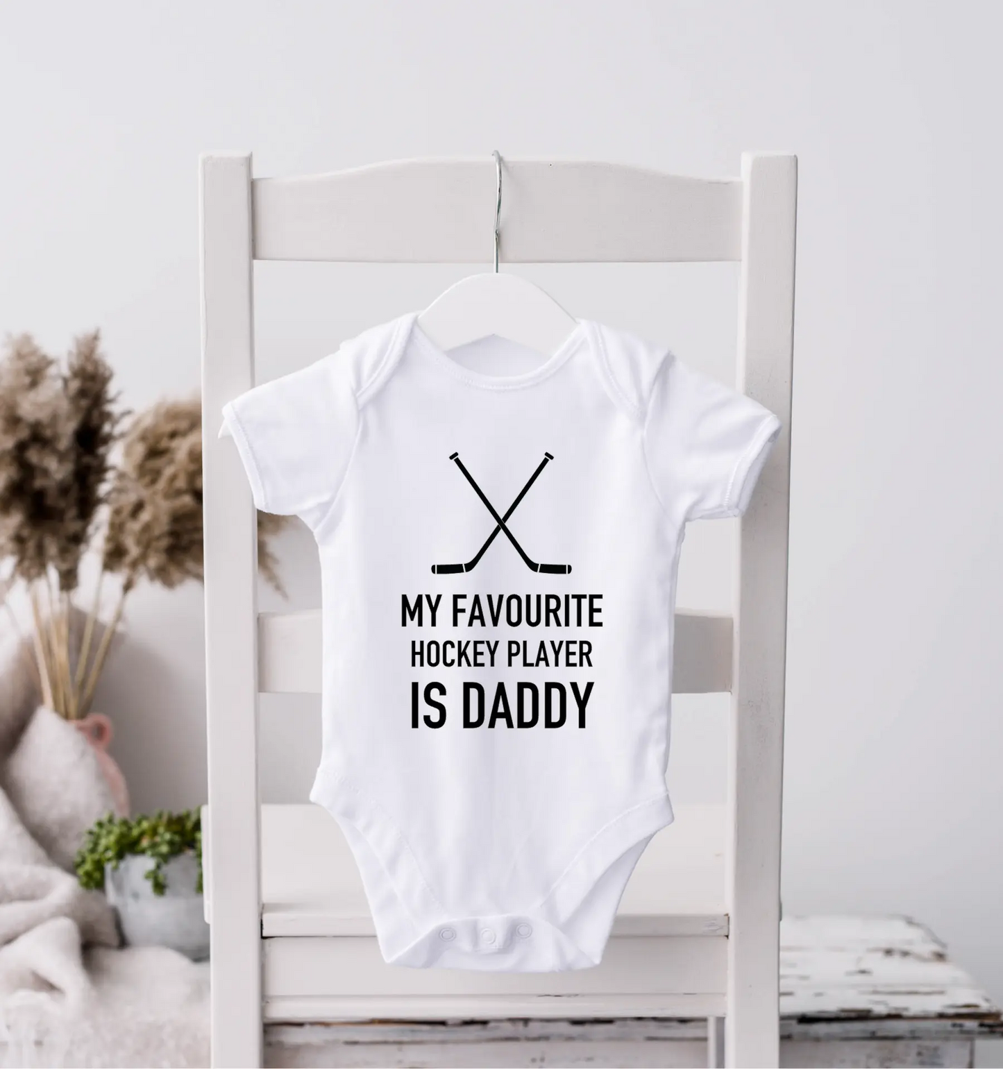 My Favourite Hockey Player Baby Onesie – Rustic Girls