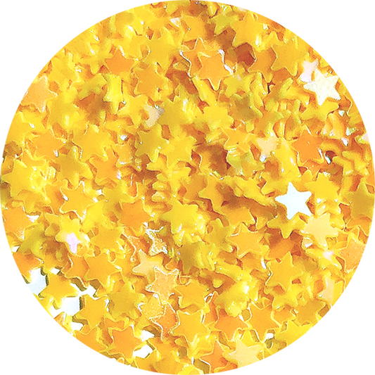 Yellow 5 pointed Star Glitter