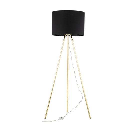 UMBERTO Black Modern Floor Lamp for Living Room & Bedroom (Clearance)