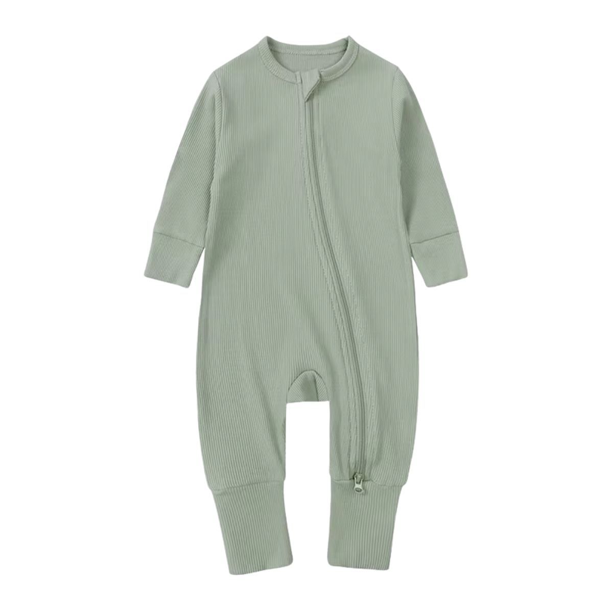 Fresh - Long Sleeve Ribbed Bamboo Sleep + Play Romper