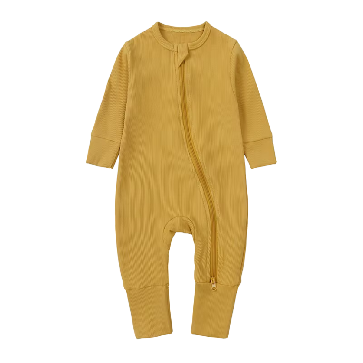 Goldie - Long Sleeve Ribbed Bamboo Sleep + Play Romper
