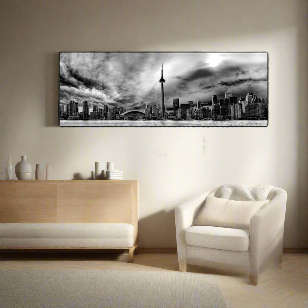 Toronto Ominous Clouds Skyline - Canvas Wall Decor