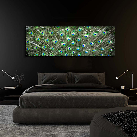 Large Canvas Wall art-Peacock Feathers-Nature Artwork