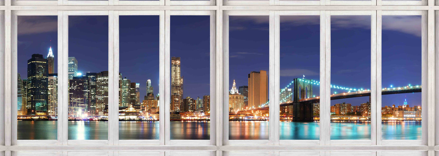 Wall Art -NYC Through the Window- Canvas Printed