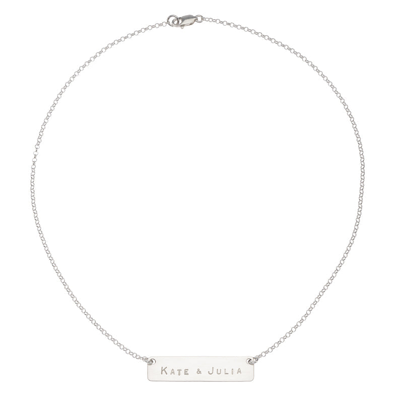 Name Plate Necklace - Hand Stamped