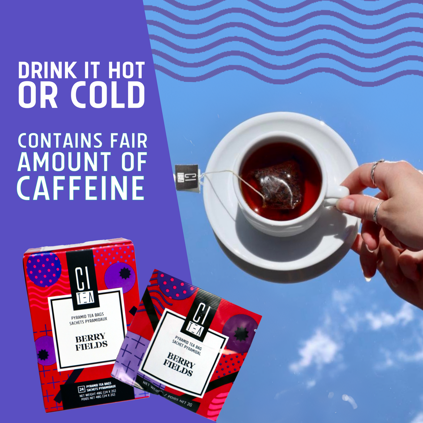 Berry Fields, Berry Tea Pyramid Tea Bags