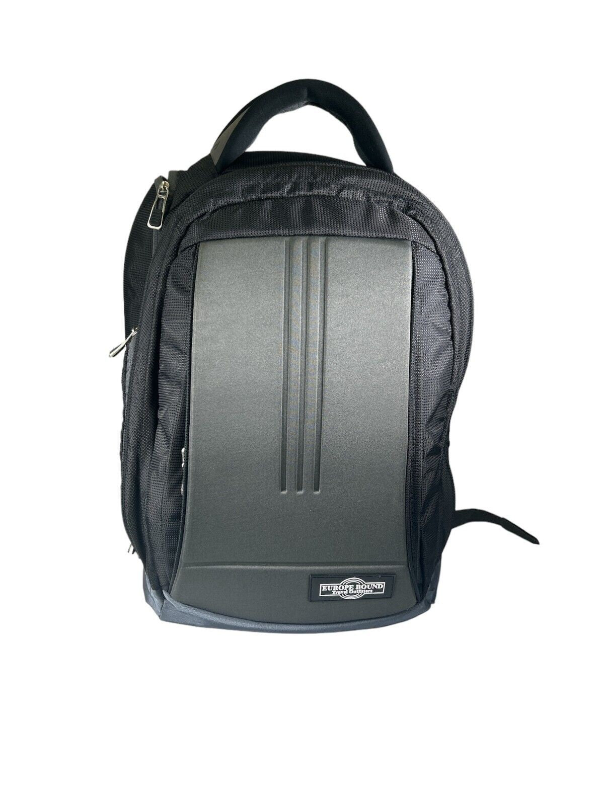 Europe Bound Exec-Tek Black & Grey Heavily Cushioned Laptop Backpack 25L