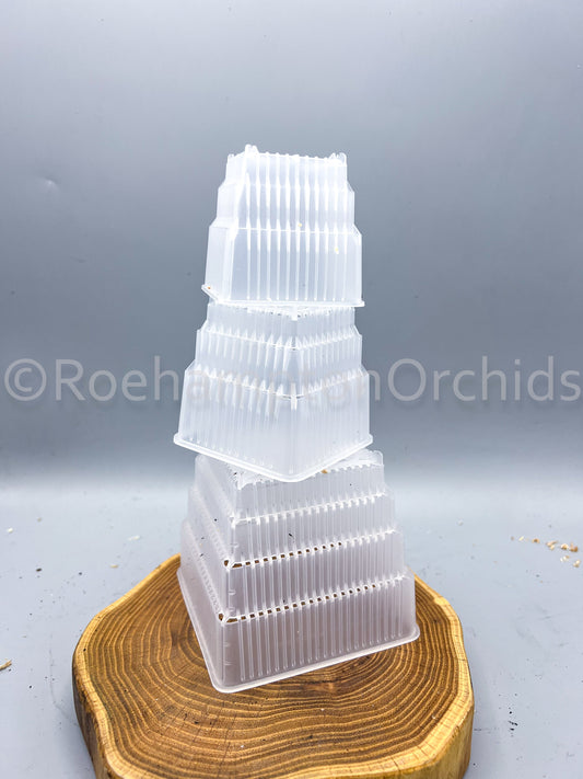 Clear square ultra aerated pots