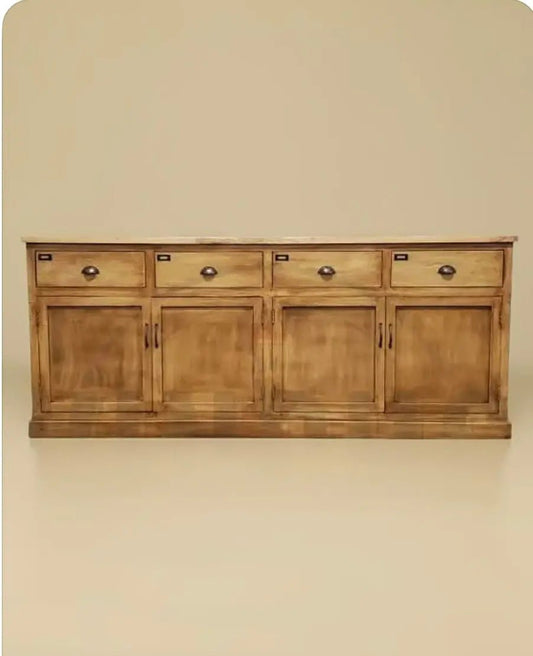 Buffet campagnard en bois de manguier fini patine naturel