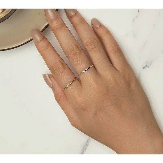 925 Sterling Silver Heart Wedding Band - Symbol Of Love, Stackable Promise Ring In 2 Colors (Size 5-10)