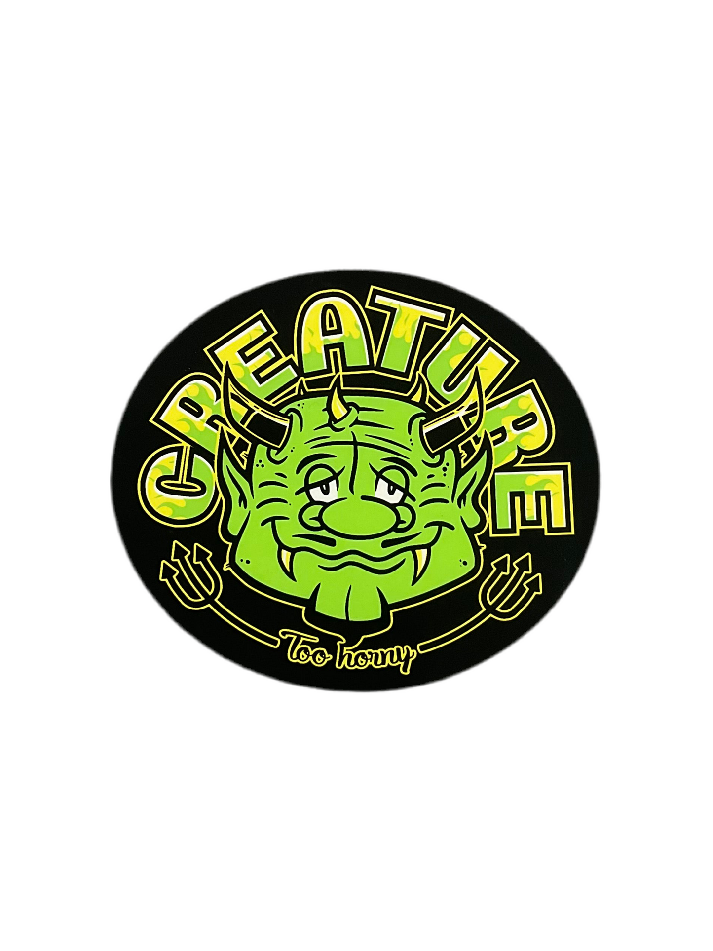 Crt Sticker 3" Too Horny