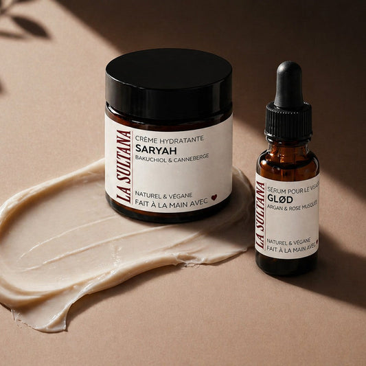 Sérum pour le visage et massage Gua Sha GLØD argan & rose musquée