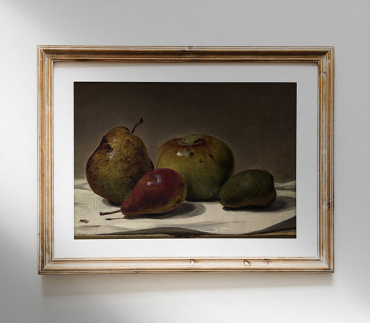 Vintage Moody Still Life Fruit Art Print L0150